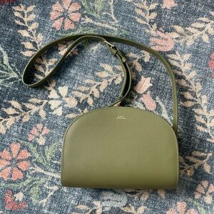 APC Demi Lune Half Moon bag in olive green